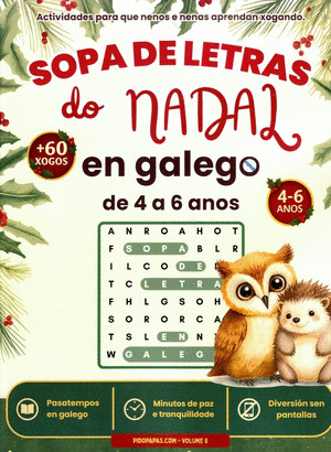 SOPA DE LETRAS DO NADAL EN GALEGO DE 4 A 6 ANOS