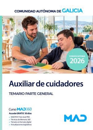TEMARIO PARTE GENERAL AUXILIAR DE CUIDADORES XUNTA