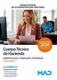 CUERPO TECNICO DE LA HACIENDA PUBLICA TEMARIO VOLUMEN 2 DERECHO CIVIL Y MERCANTIL ECONOMIA
