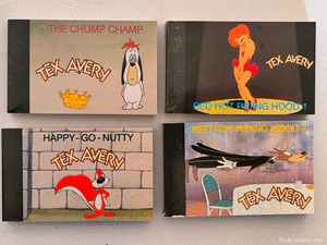 PACK 4 FLIPBOOKS TEX AVERY - FLIPBOOK A DOBLE CARA - 8X5CM - 1995